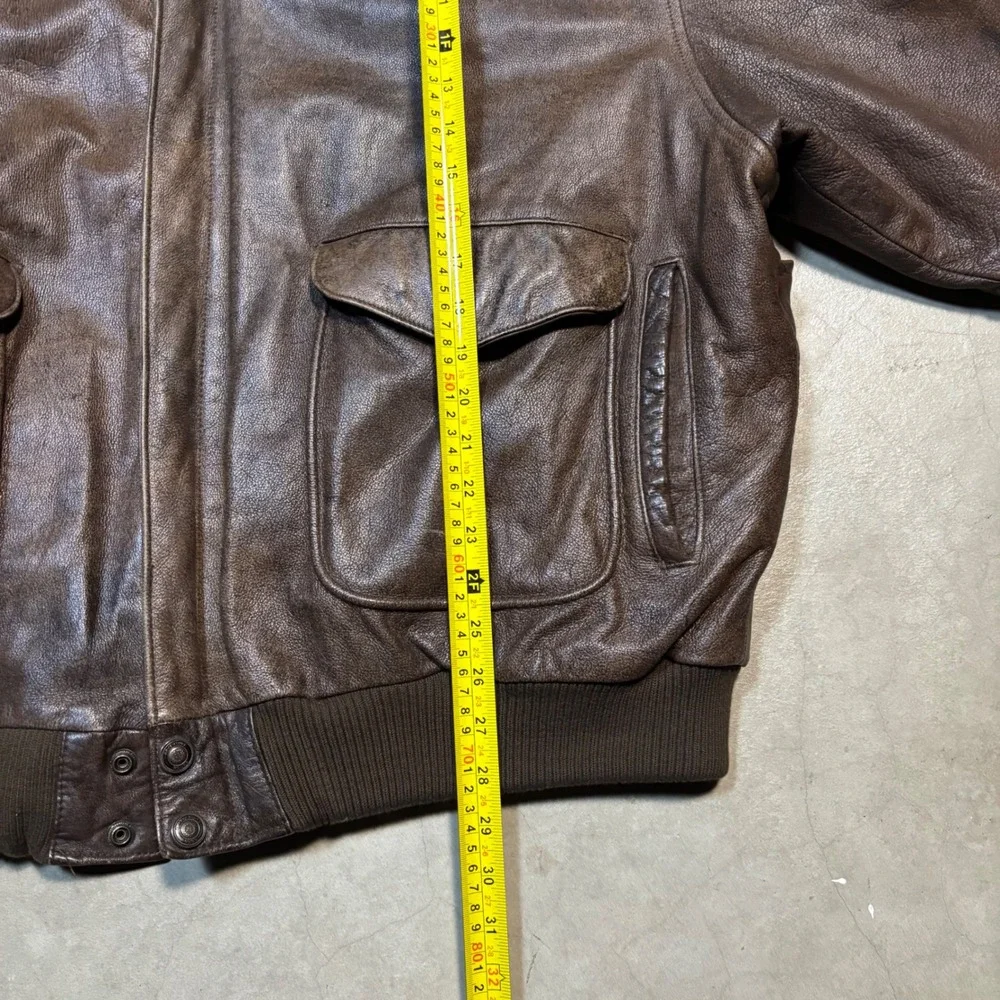 Wilsons Adventure Bound Leather Bomber Jacket Brown Thinsulate XXLT Aviator - Picture 7 of 7